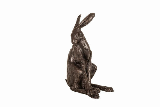 Hare Grooming  Bronze Figurine  by Paul Jenkins (Frith Sculpture)