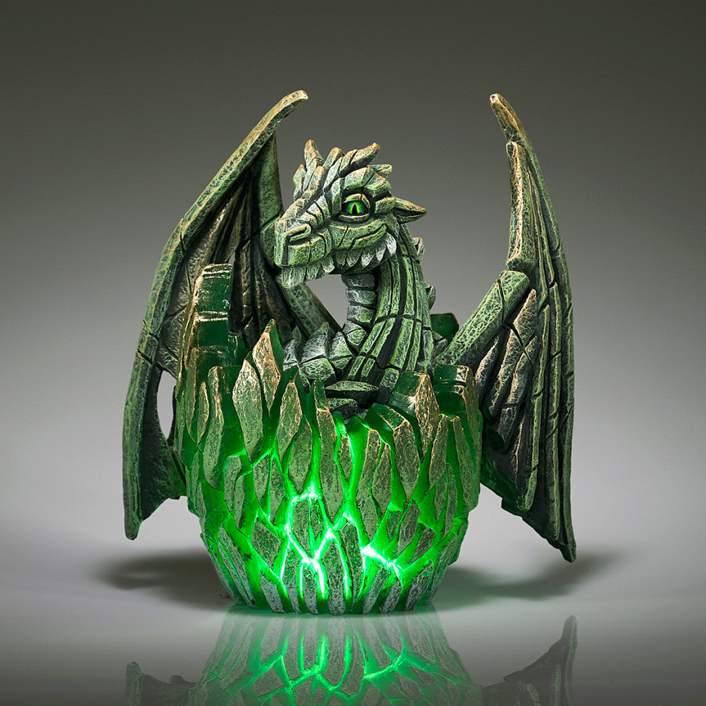 Edge Sculpture Dragon Egg Green Illumination by Matt Buckley