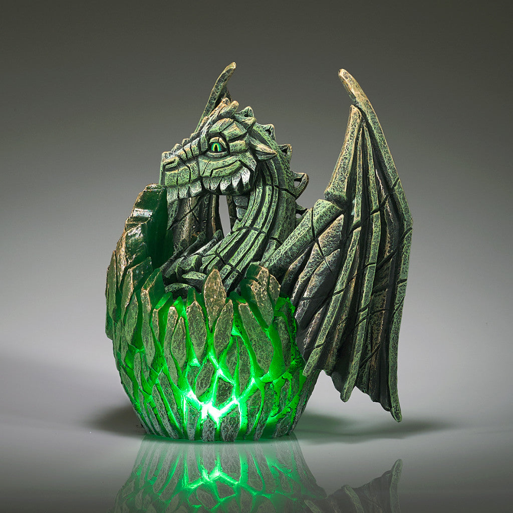 Edge Sculpture Dragon Egg Green Illumination by Matt Buckley