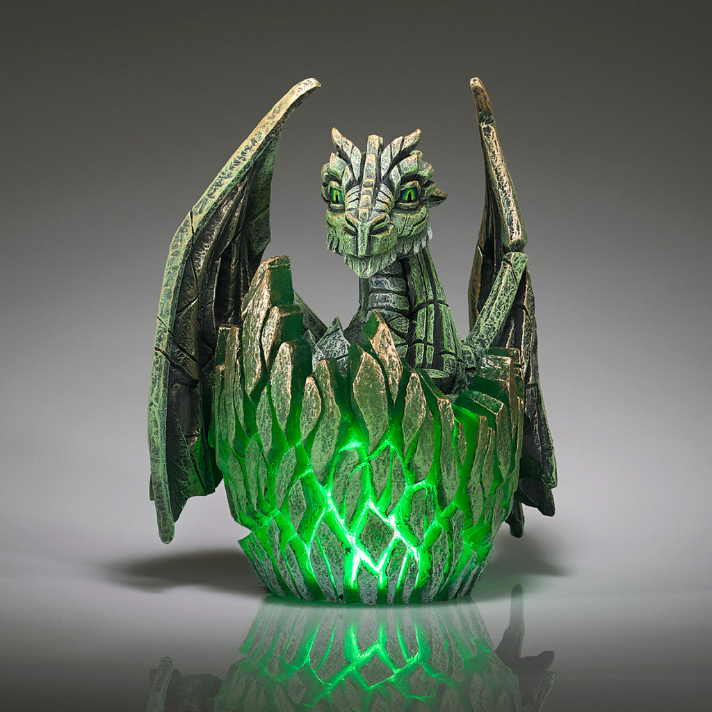 Edge Sculpture Dragon Egg Green Illumination by Matt Buckley