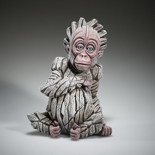 Edge Sculpture Baby Orangutan Alba White by Matt Buckley