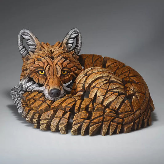 Edge Sculpture Curled Up Fox by Matt Buckley