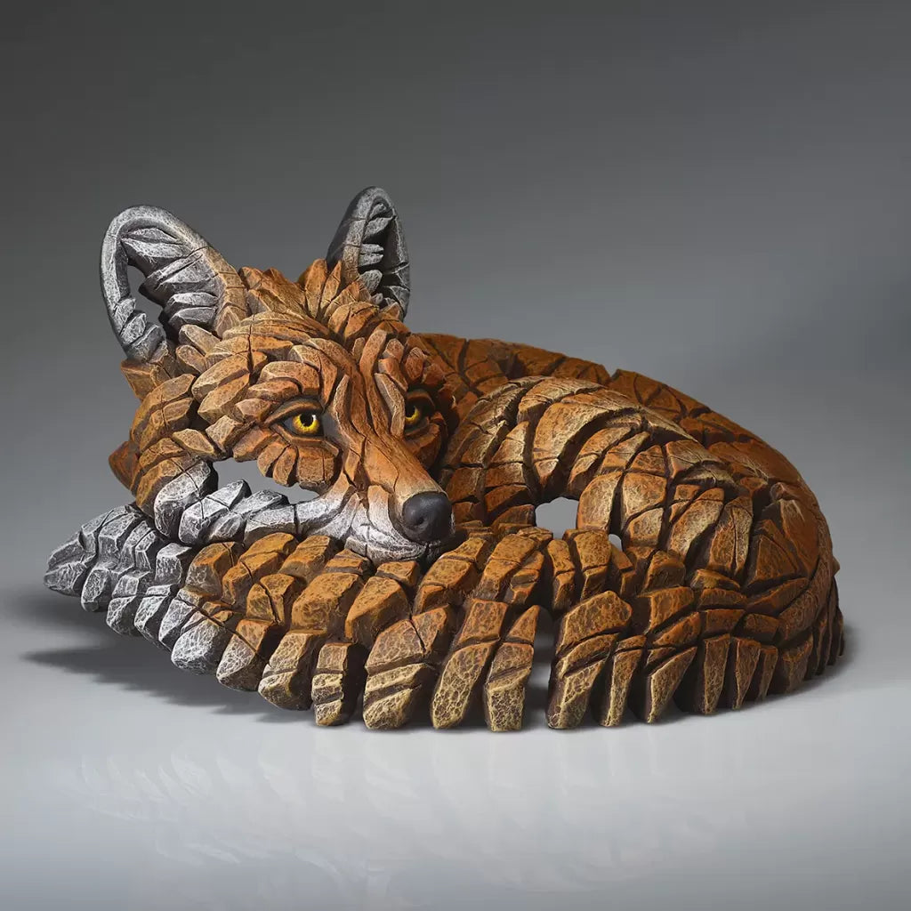 Edge Sculpture Curled Up Fox by Matt Buckley