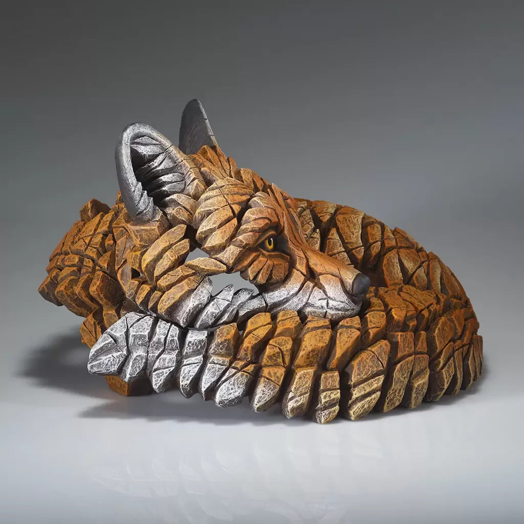 Edge Sculpture Curled Up Fox by Matt Buckley