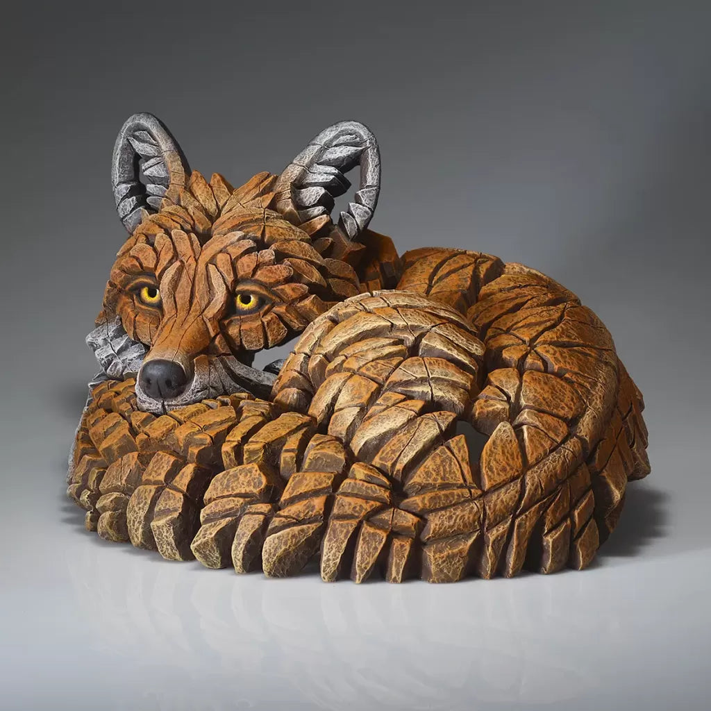 Edge Sculpture Curled Up Fox by Matt Buckley