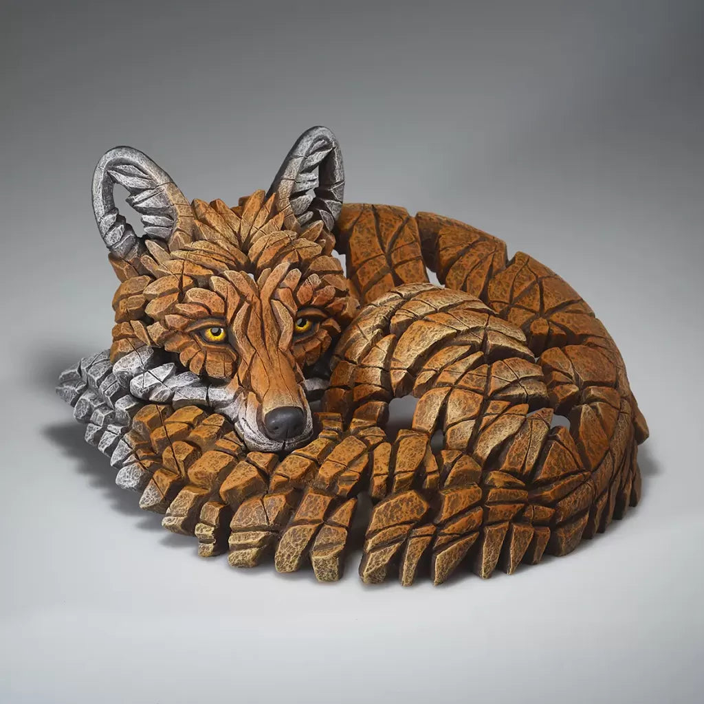 Edge Sculpture Curled Up Fox by Matt Buckley