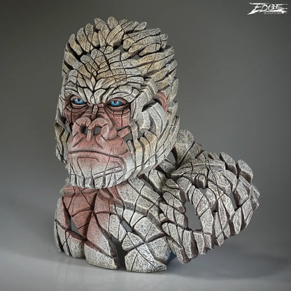 Edge Sculpture New Mountain Gorilla Bust (White) by Matt Buckley