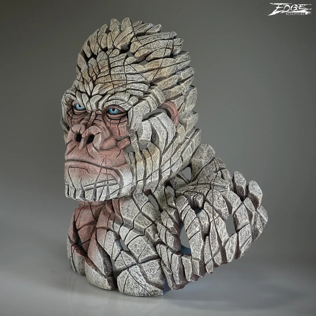 Edge Sculpture New Mountain Gorilla Bust (White) by Matt Buckley