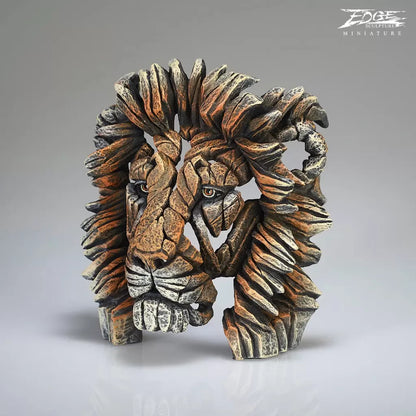 Edge Sculpture Miniature Lion Bust Savannah by Matt Buckley