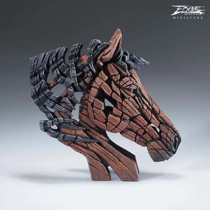 Edge Sculpture Miniature Horse Bust Bay by Matt Buckley
