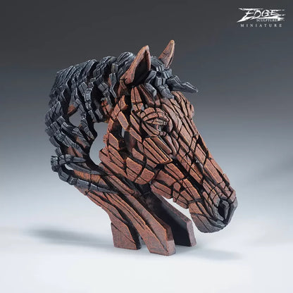 Edge Sculpture Miniature Horse Bust Bay by Matt Buckley
