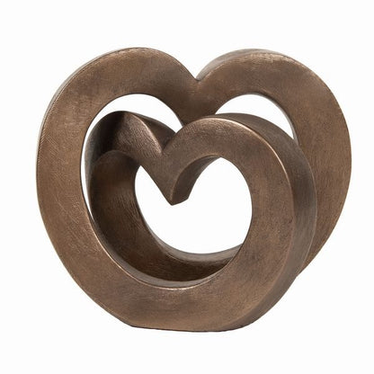 Set of Three Love Hearts Contemporary Bronze Sculptures Trio by Adrian Tinsley for Frith Sculpture