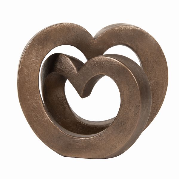 Love Hearts Small Contemporary Bronze Sculpture by Adrian Tinsley for Frith Sculpture