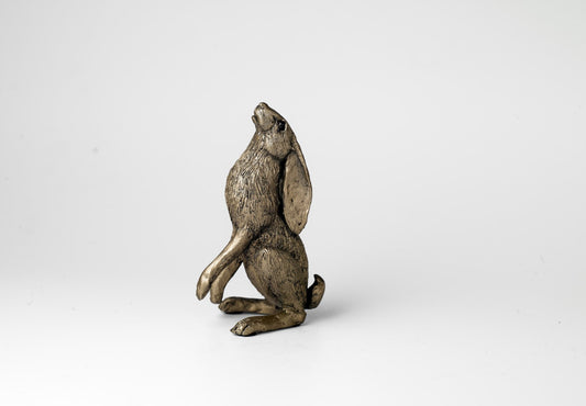 Moongazing Hare Bronze Figurine by Jonny Sanders (Frith Sculpture)