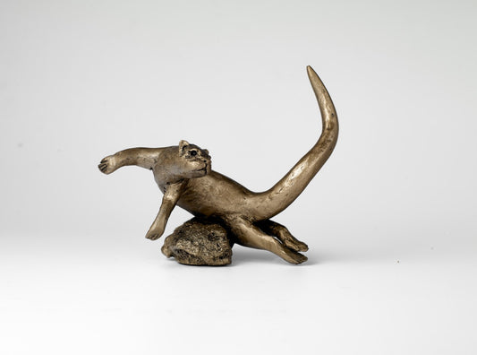 Otter Bronze Figurine by Jonny Sanders (Frith Sculpture)