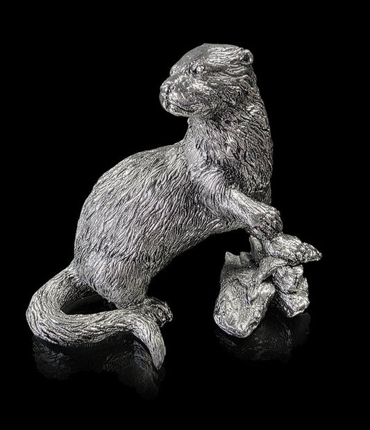Lucky Catch Otter Sculpture by Keith Sherwin