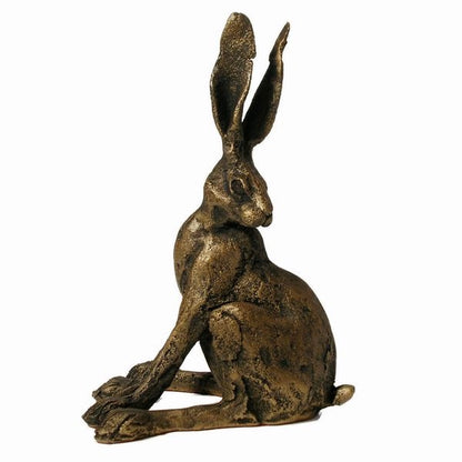 Alert Hare Bronze Hare Figurine by Paul Jenkins (Frith Sculpture)