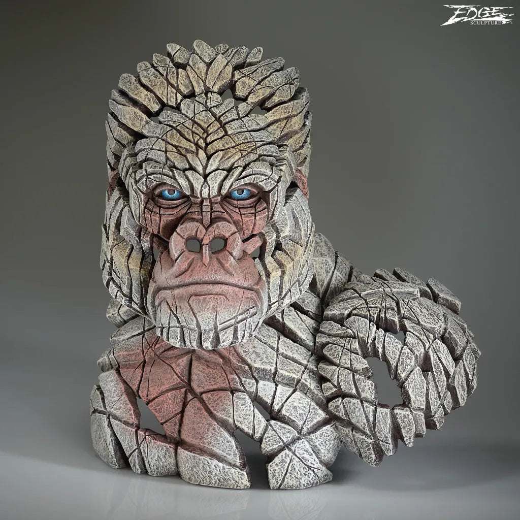 Edge Sculpture New Mountain Gorilla Bust (White) by Matt Buckley