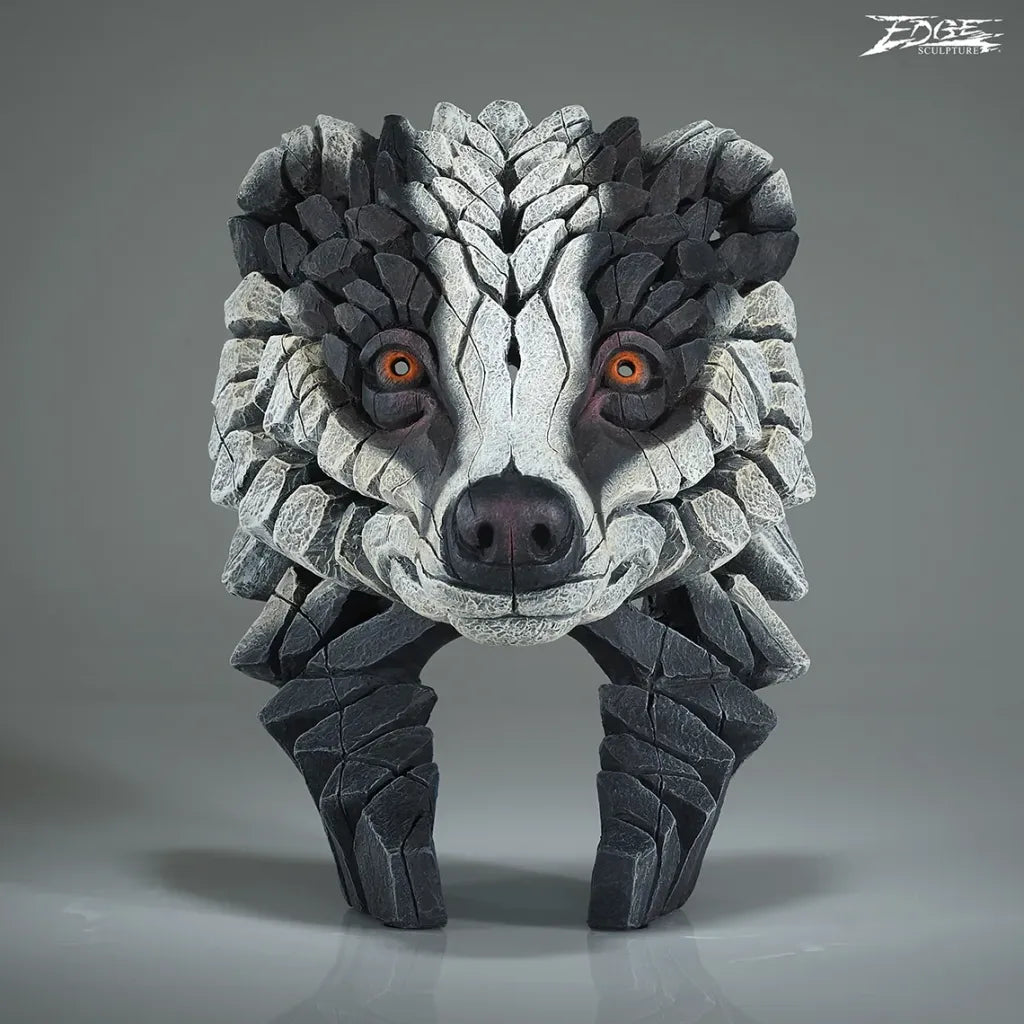 Edge Sculpture Badger Bust by Matt Buckley