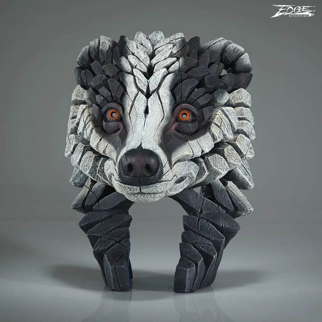 Edge Sculpture Badger Bust by Matt Buckley