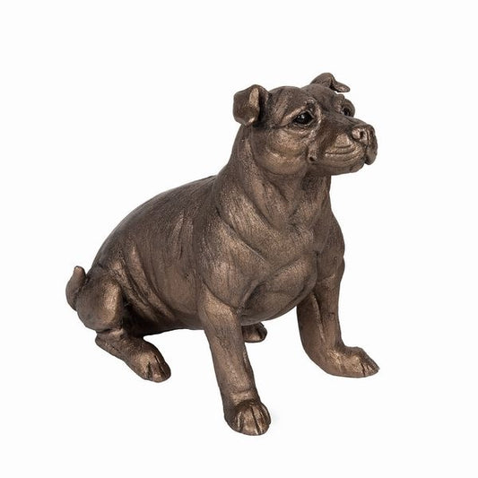 Bruce Staffordshire Bull Terrier Bronze Dog Figurine by Harriet Dunn (Frith Sculpture)