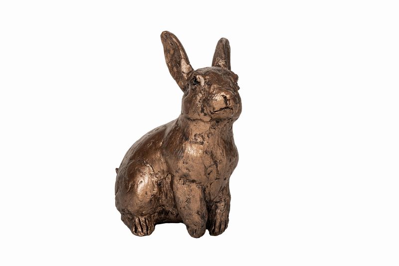 Rabbit Alert Bronze Figurine by Thomas Meadows (Frith Sculpture