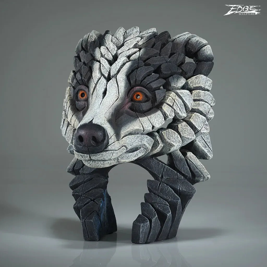 Edge Sculpture Badger Bust by Matt Buckley