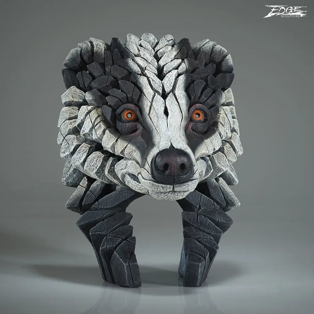 Edge Sculpture Badger Bust by Matt Buckley