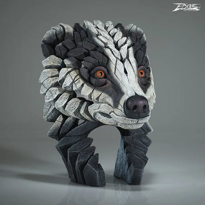 50% DEPOSIT - Edge Sculpture Badger Bust by Matt Buckley