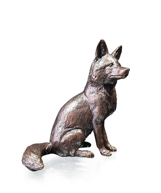 Fox Sitting Bronze Figurine by Keith Sherwin (Limited Edition)