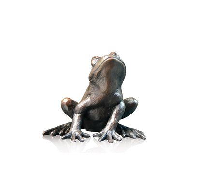 Frog Alert Bronze Figurine by Keith Sherwin (Richard Cooper Bronze)