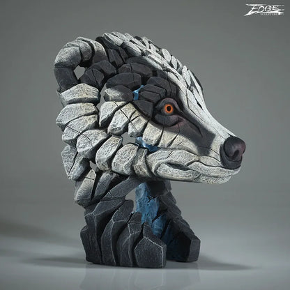 50% DEPOSIT - Edge Sculpture Badger Bust by Matt Buckley