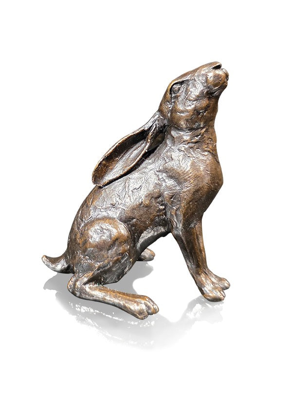 Small Hare Moon Gazing Bronze Figurine by Dean Kendrick (Limited Edition)