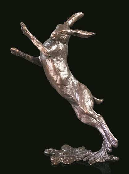 Medium Hare Boxing Bronze Figurine by Michael Simpson (limited edition)
