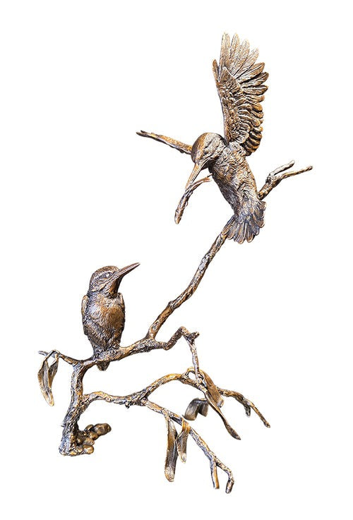Jewel of the River Kingfisher Bronze Sculpture by Keith Sherwin