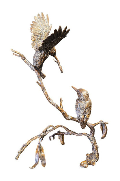 Jewel of the River Kingfisher Bronze Sculpture by Keith Sherwin