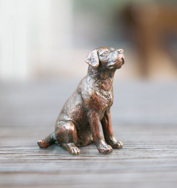 Small Labrador Sitting Bronze Dog Figurine by Keith Sherwin (Limited Edition)