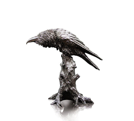 Raven Figurine in Nickel by Paul Szeiler