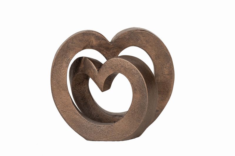 Set of Three Love Hearts Contemporary Bronze Sculptures Trio by Adrian Tinsley for Frith Sculpture