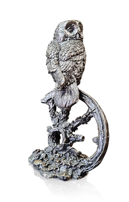 Small Tawny Owl Bronze Sculpture by Keith Sherwin (Limited Edition)