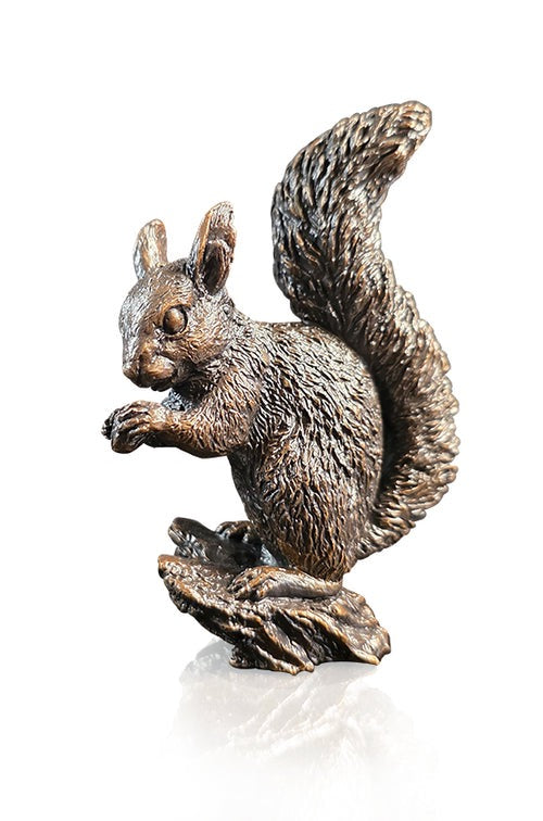 Red Squirrel Bronze Sculpture by Keith Sherwin