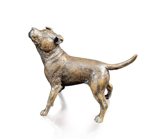 Staffordshire Bull Terrier Bronze Dog Figurine by Keith Sherwin (Limited Edition)