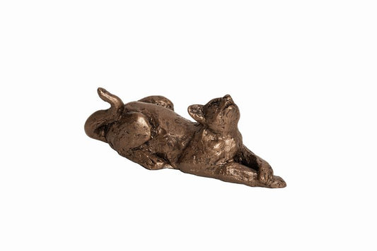 Tibbles Cat Stretching Bronze Figurine by Thomas Meadows (Frith MINIMA)