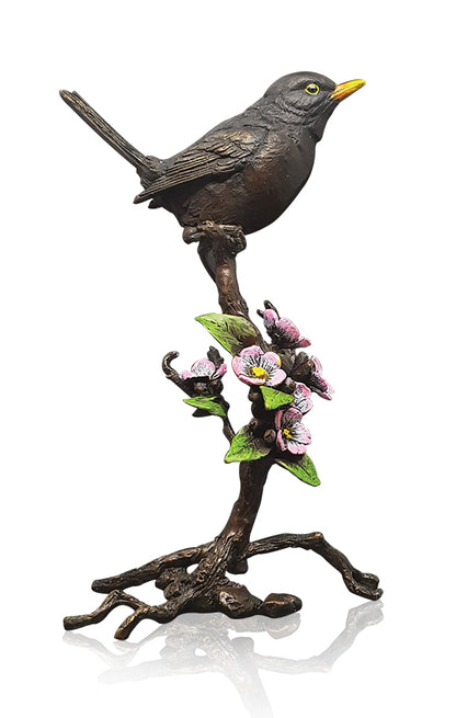 Blackbird with Blossom in Presentation Box by Keith Sherwin