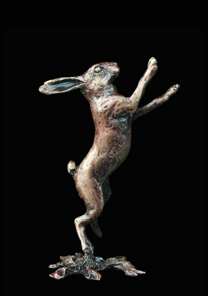 Butler & Peach Miniatures - Bronze Hare Boxing