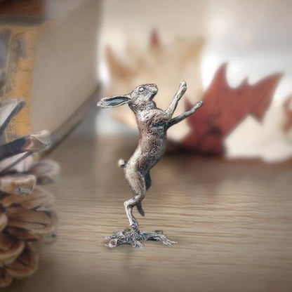 Butler & Peach Miniatures - Bronze Hare Boxing