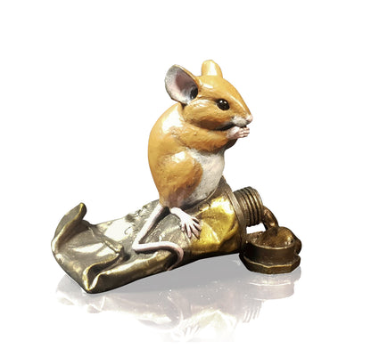 Mouse on Paint Tube Bronze Figurine by Michael Simpson for Richard Cooper Studio
