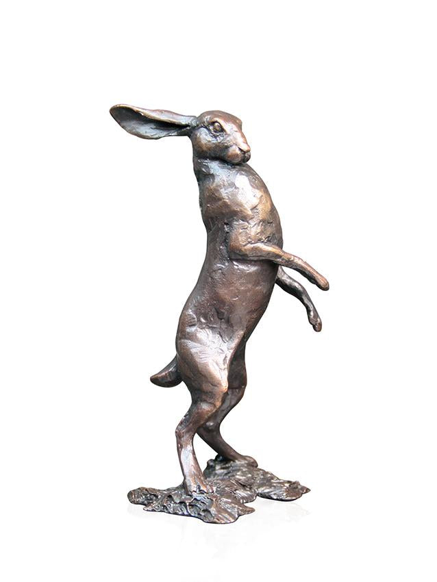 Small Bronze Hare Standing by Michael Simpson