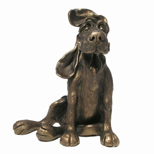 Bertie my ears just won't stay down! Bronze Dog Figurine by Harriet Dunn (Frith Sculpture)