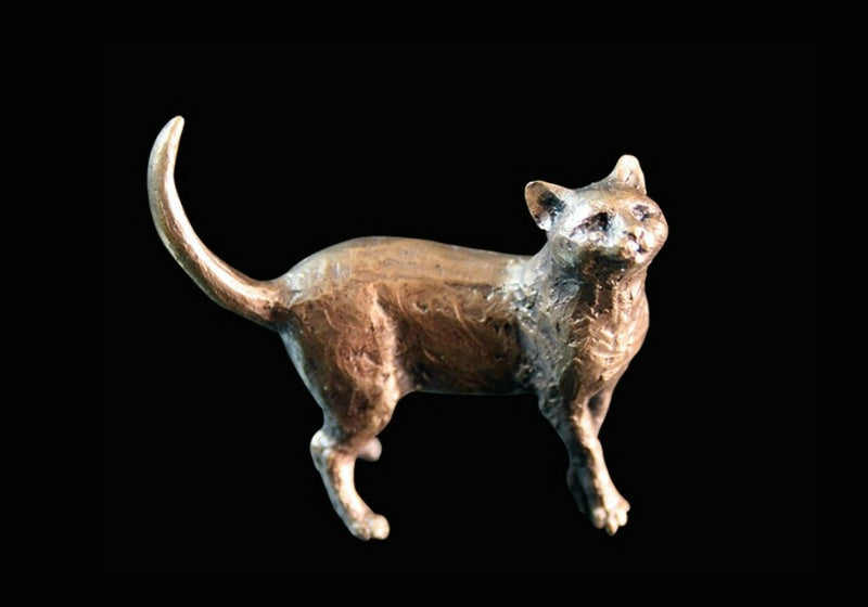 Butler & Peach Miniatures - Bronze Cat Standing